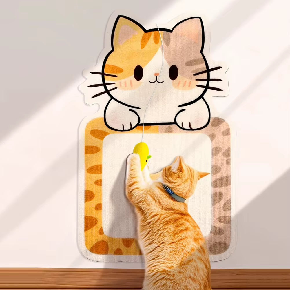 Transform Your Home with Our Self-Adhesive Wall Mounted Cat Scratching Mats - Stylish Cat Shape Felt Scratch Pads for Furniture Protection and Fun!