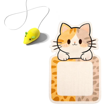 Transform Your Home with Our Self-Adhesive Wall Mounted Cat Scratching Mats - Stylish Cat Shape Felt Scratch Pads for Furniture Protection and Fun!