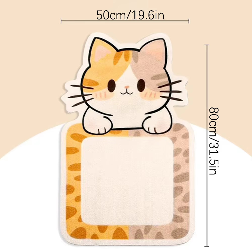Transform Your Home with Our Self-Adhesive Wall Mounted Cat Scratching Mats - Stylish Cat Shape Felt Scratch Pads for Furniture Protection and Fun!